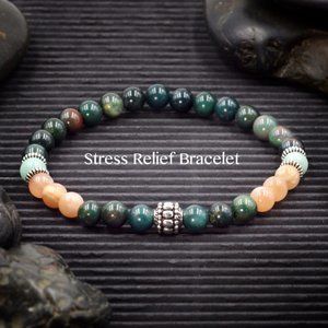 Stress Relief Intention Stretch Bracelet - Handmade to Order